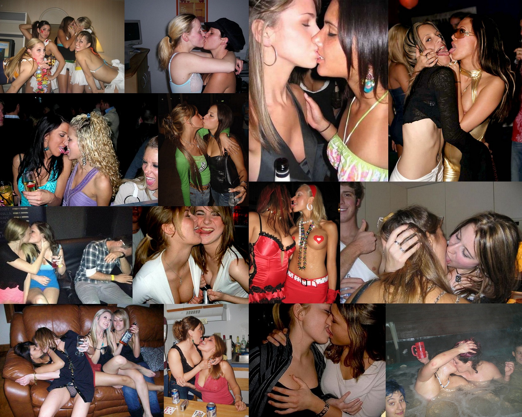 Drunk Lesbian Teens Kiss And 46